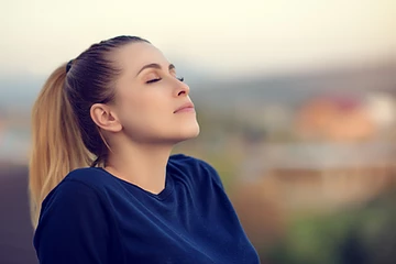 Woman Breathing